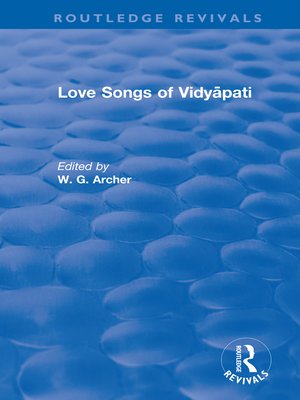 cover image of Love Songs of Vidyāpati